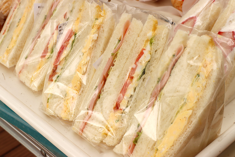 ベーカリーショップパオの美味しいサンドイッチ